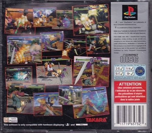 Battle Arena Toshiden Platinum - PS1 (B Grade) (Genbrug)